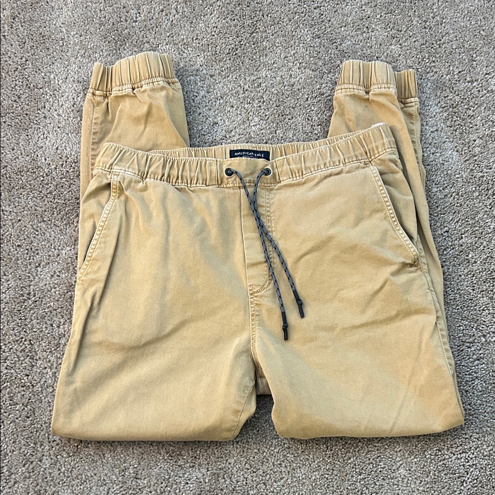 American Eagle Mens M Tan Khaki Joggers